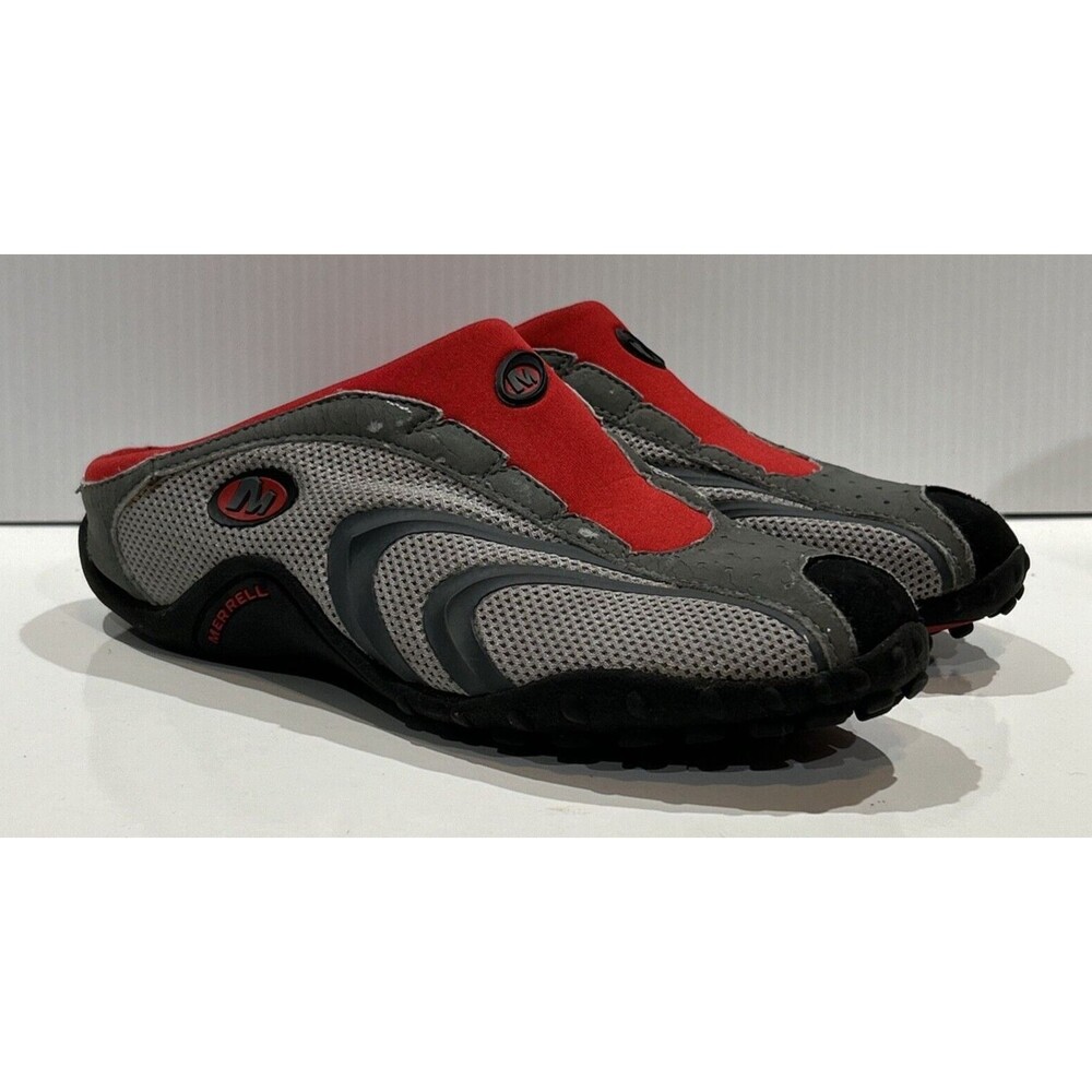 Merrell  Sprint Extrovert Slip On Mule Athleisure Comfort Shoes Gray Red 6.5
